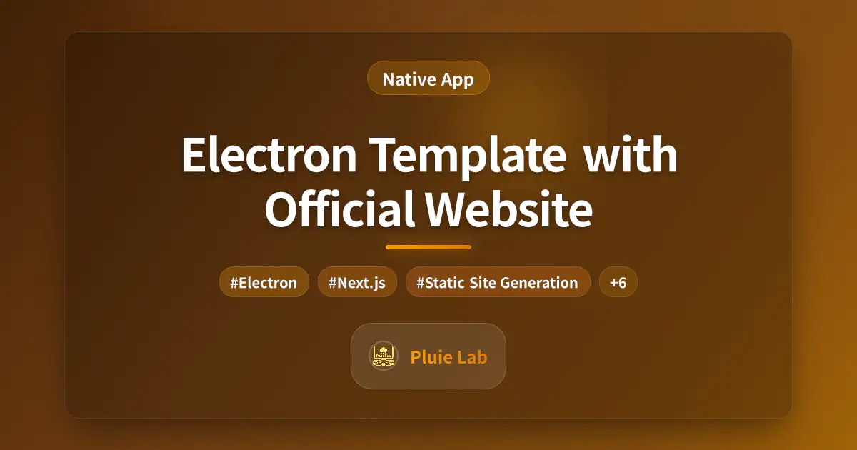 Electron Template with Official Website
