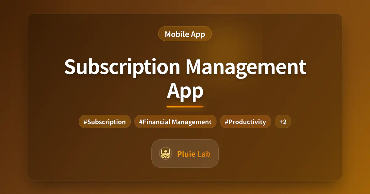 Subscription Management App