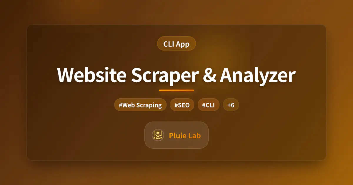 Website Scraper & Analyzer